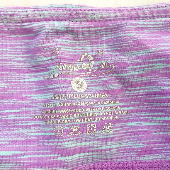 Purple Crop Workout Leggings - Picture 4 of 4